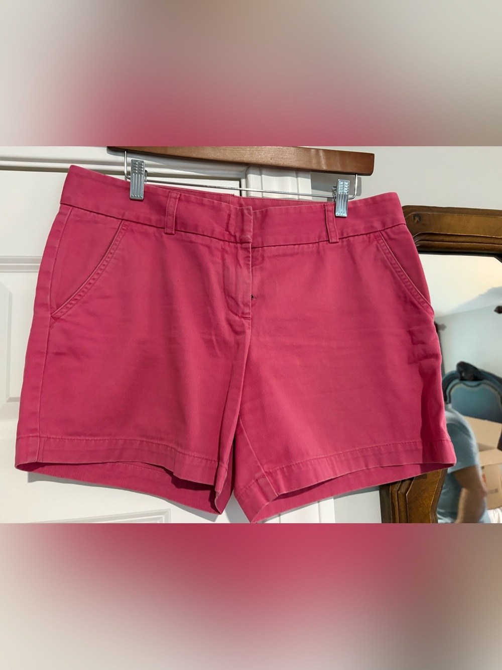 J. Crew Bright Pink High-Rise Bermuda Shorts